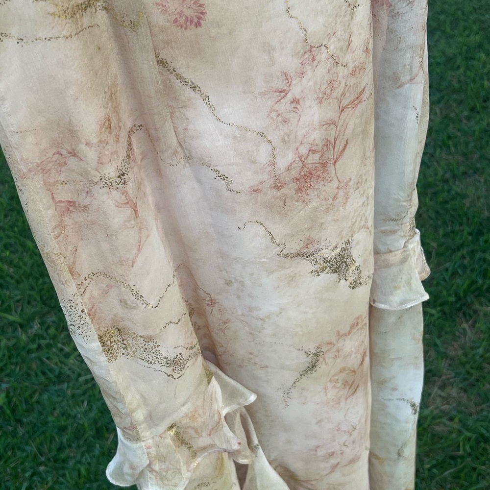 Elegant Cream Ruffled Dress - Picture 12 of 12